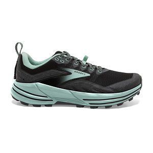 Brooks Cascadia 16 Trail Running Shoes - Womens, Black/Green | IE-YBO647958